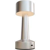 HOMCOM Cordless Table Lamp, Touch LED Desk Lamp with Rechargeable Battery, 3 Colour, for Bedroom Living Room, Silver