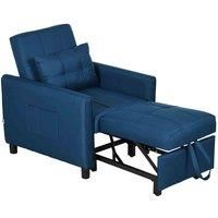 Folding Chair Bed Pull Out Sleeper Chair with Adjustable Backrest