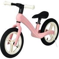 AIYAPLAY 12" Kids Balance Bike, Lightweight Training Bike for Children No Pedal with Adjustable Seat, Rubber Wheels - Pink