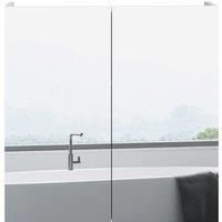kleankin Bathroom Mirror Cabinet, Wall Mounted Bathroom Storage Cupboard with Adjustable Shelf, 60W x 15D x 60Hcm, High Gloss White