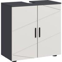 kleankin Under Sink Cabinet, Bathroom Vanity Unit, Floor Basin Storage Cupboard with Double Doors and Shelf, 60 x 30 x 60 cm, Light Grey