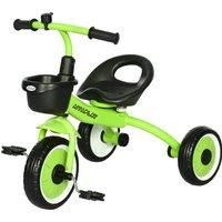 AIYAPLAY Kids Trike, Tricycle, with Adjustable Seat, Basket, Bell, for Ages 2-5 Years - Green