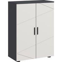 kleankin Bathroom Cabinet, Small Bathroom Storage Cabinet with 2-Doors Cupboard, 2 Adjustable Shelves and Soft Close Mechanism, Grey