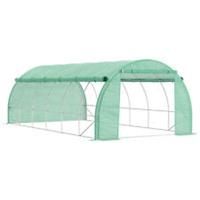 Outsunny 6 x 3 x 2 m Polytunnel Greenhouse Pollytunnel Tent Steel Frame Green