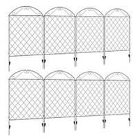 Outsunny 4PCs Decorative Garden Fencing 43in x 23ft Metal Border Edging
