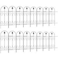 Outsunny Decorative Garden Fencing 16PCs 44in x 25ft Metal Border Edging