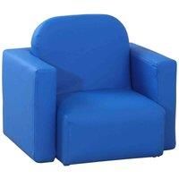 Homcom Homcom Kids Mini Sofa 2 In 1 Table Chair Set Children Armchair Blue