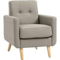 Armchair Upholstered Fireside Chair with Tufted Back for Living Room