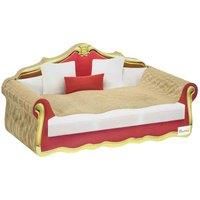 PawHut Cat Scratching Board, Cardboard Cat Scratcher Lounge Sofa Bed with Catnip, 58 x 29.5 x 29cm