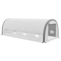 Outsunny Walk-in Tunnel Greenhouse, Upgraded Structure, Mesh Door & Windows