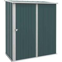 Outsunny 5ft x 3ft Outdoor Storage Shed, Garden Metal Storage Shed with Single Lockable Door, Tool Storage Shed for Garden, Patio, Lawn, Green