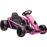 HOMCOM 24V Electric Go Kart for Kids w/ Music, Horn Honking