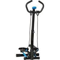 HOMCOM Adjustable Twist Stepper Fitness Step Machine, LCD Screen, Height-Adjust Handlebars, Home Gym, Black and Blue