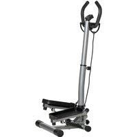 Homcom Adjustable Twist Stepper Step Machine For Home Gym Aerobic Workout - Black And Silver