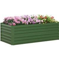 Outsunny Galvanised Steel Outdoor Raised Bed - Green