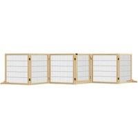 PawHut Freestanding 6 Panel Foldable Wooden Playpen/Gate