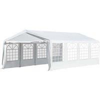 Outsunny 8m x 4m Garden Gazebo Marquee Party Tent Wedding Portable Garage Carport Event Shelter Car Canopy Heavy Duty Steel Frame