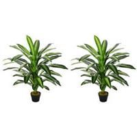 Outsunny 110cm/3.6FT Artificial Dracaena Plant Fake Tree Potted Home Office