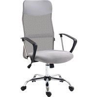 Vinsetto Ergonomic Office Chair Mesh Chair with Adjustable Height Tilt Function Light Grey