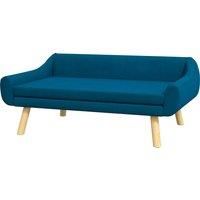 PawHut Dog Couch with Soft Cushion, Pet Sofa Bed with Wooden Frame, Removable Cover, for Medium and Large Dogs, Blue