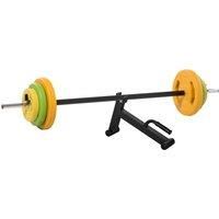 20kg Barbell Weights Set with Barbell Jack for Home Gym Weight Training
