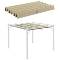 Outsunny Pergola Shade Cover Replacement Canopy for 3 x 3(m) Pergola, Beige