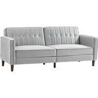 Sofa Futon Velvet Touch Tufted Couch Compact Loveseat Sleeper Sofa Bed