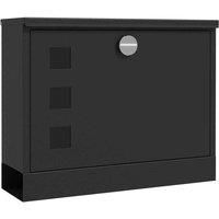 HOMCOM Wall Mounted Letter Box, Weatherproof Post Box for Outside, Modern Mailbox with 2 Keys and Viewing Windows, Easy to Install, 36.5x11.5x29cm, Black