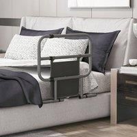 HOMCOM Folding Bed Rail For Elderly Safety Bed Assist Bar W Pocket For Adults