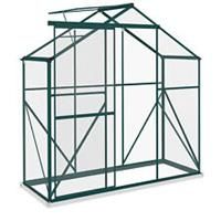 Outsunny 6 x 2.5ft Polycarbonate Greenhouse Aluminium Green House, Green