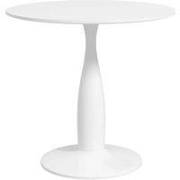 Dining Table White MDF 80cm x 80cm x 74cm Modern Style Two-Seater Steel Base