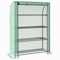 Outsunny Mini Green House with 4 Tier Shelves, 170H x 120W x 50Dcm, Green