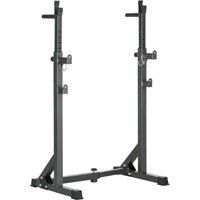 SPORTNOW Heavy-Duty Squat Rack, Adjustable Barbell Rack with Dip Station, Multi-Function Weight Lifting, for Home, Gym - Black