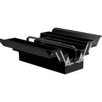 DURHAND 3 Tier Metal Toolbox, 5 Tray Professional Portable Tool Box with Carry Handle for Workshop, 56cmx20cmx34cm, Black