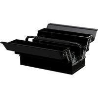 DURHAND 3 Tier Metal Toolbox, 5 Tray Professional Portable Tool Box with Carry Handle for Workshop, 45cmx22.5cmx34.5cm, Black