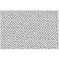 Outsunny 152 x 243 cm(5x 8ft) Outdoor Rug Reversible Mat Plastic Straw Rug Portable RV Camping Mat for Garden Deck Picnic Indoor, Light Grey & White