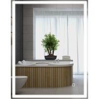 HOMCOM 90 x 70cm LED Bathroom Mirror with Lights, Dimmable Makeup Mirror, Vanity Mirror with 3 Colour, Smart Touch, Anti-Fog