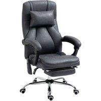 Vinsetto High Back Vibration Massage Office Chair with Headrest, Reclining Computer Chair with Footrest, Swivel Wheels, Remote