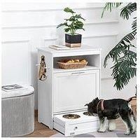 PawHut Pet Feeder Station - White