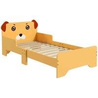 ZONEKIZ Toddler Bed Frame, Kids Bedroom Furniture, for Ages 3-6 Years, 143 x 74 x 58 cm - Yellow