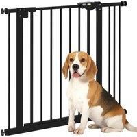 PawHut Adjustable Safety Gate w/ 1 Extensions and Four Adjustable Screws, Black
