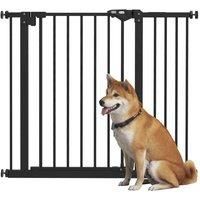 PawHut Adjustable Safety Gate w/ 1 Extensions - Black