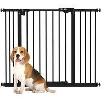 PawHut Adjustable Safety Gate w/ 2 Extensions - Black