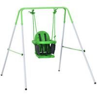 Outsunny Nursery Swing with Safety Seat Belt, Support Back for Indoor Outdoor