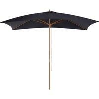 Outsunny 295L x 200W x 255Hcm Wooden Garden Patio Parasol Umbrella-Black