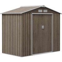 Outsunny Shed Storage Unit w/ Floor Foundation, Air Vent