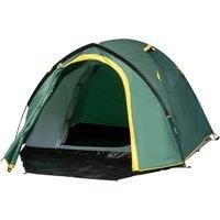 Outsunny Compact Camping Tent W Vestibule & Mesh Vents For Hiking Green