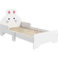 ZONEKIZ Toddler Bed Frame, Kids Bedroom Furniture, for Ages 3-6 Years, 143 x 74 x 75cm - White