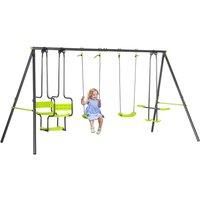 Outsunny Garden Swing Set with Double Swings