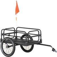 BikeTrailer Bike Wagon Bicycle Cargo Trailer w/ Suspension, 2 Wheels, Black